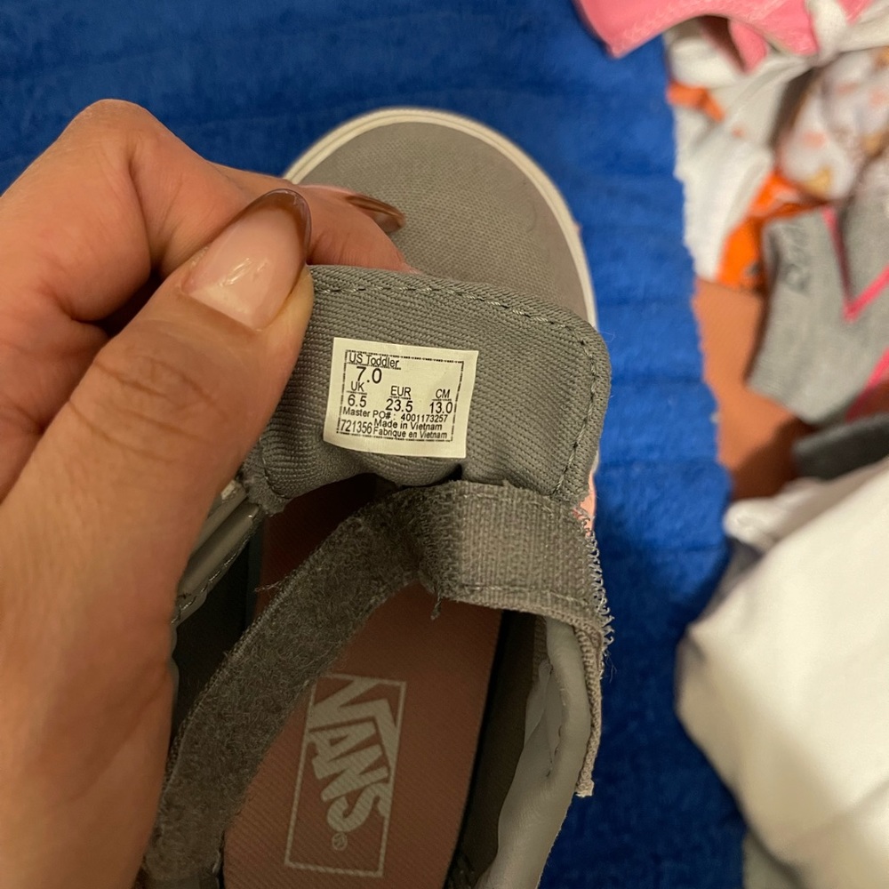 Vans gray color toddler girl